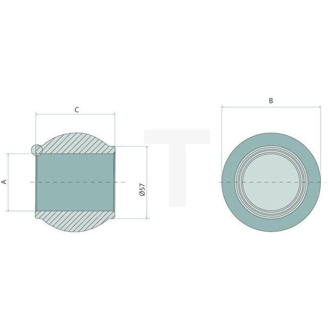 GRANIT Top link ball Heavy Duty Cat. 4 | Ø 45 mm | 78 x 63 mm