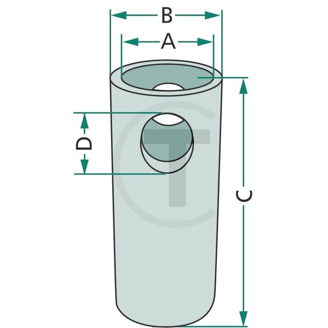 GRANIT Reducing bush lower link cat. 1-2 | Ø 28 / 22,4 mm | 63 mm | 12 mm