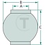 GRANIT Topstangkogels cat. 3 - 4 - Ø 32 mm - 78 x 63 mm - 20099153 | A: 32 mm | B: 78 mm | C: 63 mm