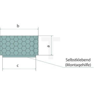 GRANIT Afdichtband vierkantprofiel zelfklevend - 8 x 15 mm - 10 meter