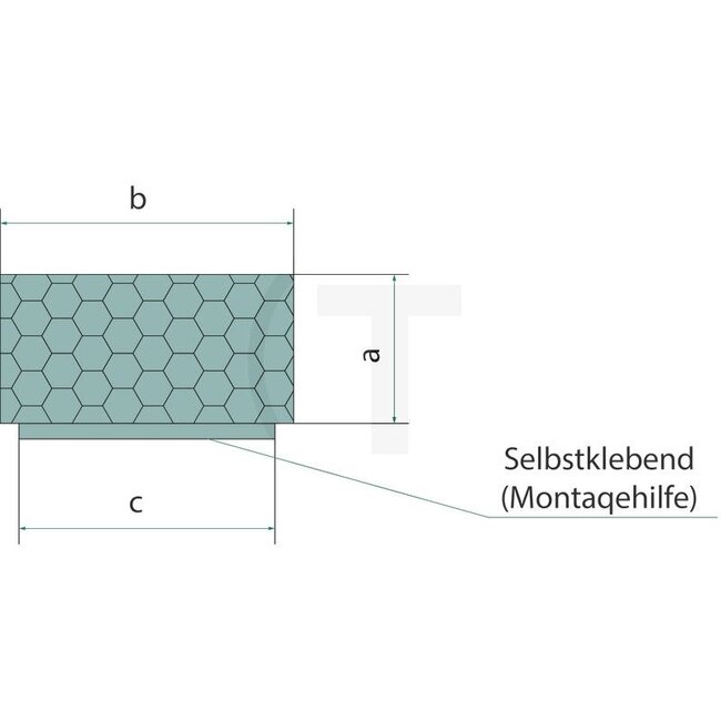 GRANIT Afdichtband vierkantprofiel zelfklevend - 8 x 15 mm - 10 meter - 65499718 | Afmetingen: 8 x 15 mm