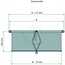 GRANIT Rolzonwering met schaarconstructie 700 x 330 mm | transparant