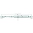 Stabilus Gasdrukveer 600,5 mm - 252 mm - 250N - 65406016, X800420489000 | Newton: 250 | A: 600,5 mm | B: 310 mm | C: 10 mm | D: 10 mm