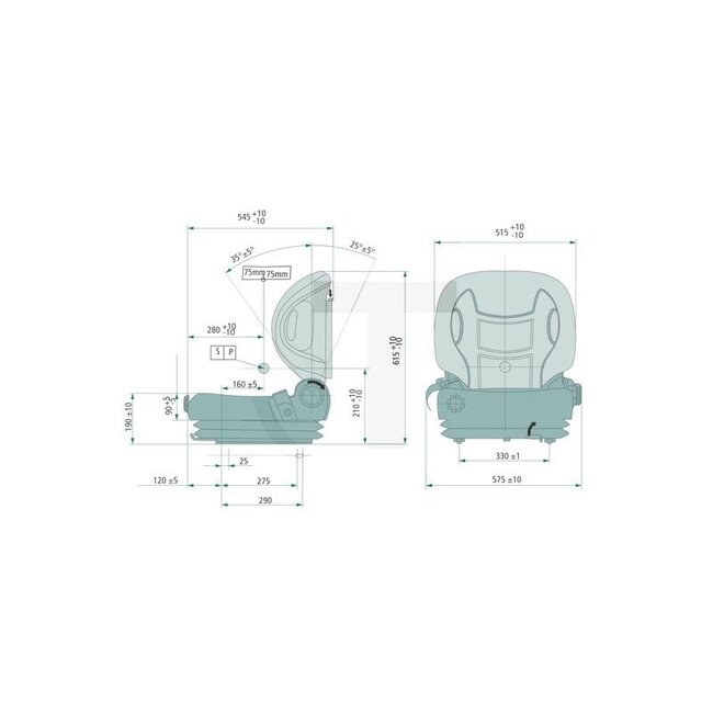 GRANIT Heftruckstoel GSM 20 - PVC kunstleer