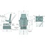 GRANIT Zitting / stoel stof grijs 12V - 240920005, STPLUSTV6G/GREYCLOTH, 1078041 | Armleuningen opklapbaar | Lengteverstelling: 250 mm | Veerweg 100 mm