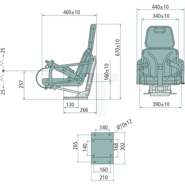 GRANIT Children's seat with suspension - STP-GC11KID