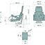 GRANIT Children’s seat folding mechanical suspension, PVC, width 350 mm | STP-GC11KID