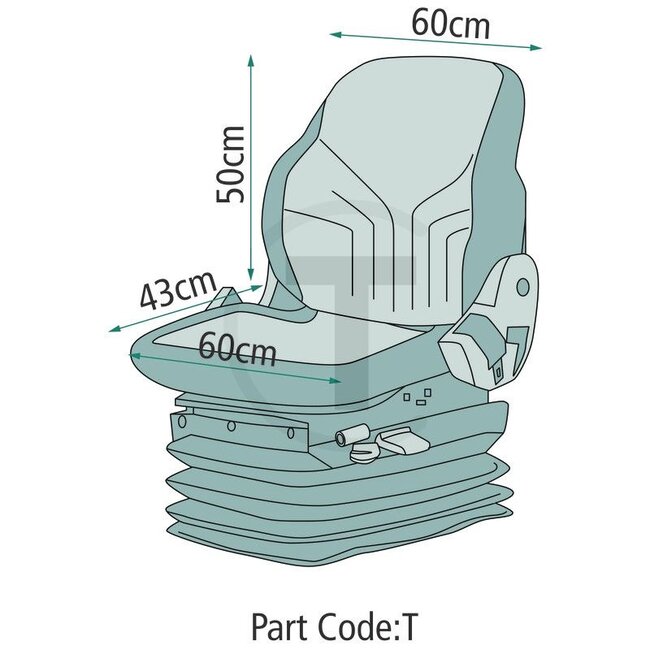 GRANIT Seat cover for Grammer seat 721 - AU5027798, 1248637