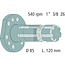 GRANIT Aftakas-eindstuk 120 mm, 1 3/8" 6 splines, 540 omw./min. | 0.167.3660.0/30