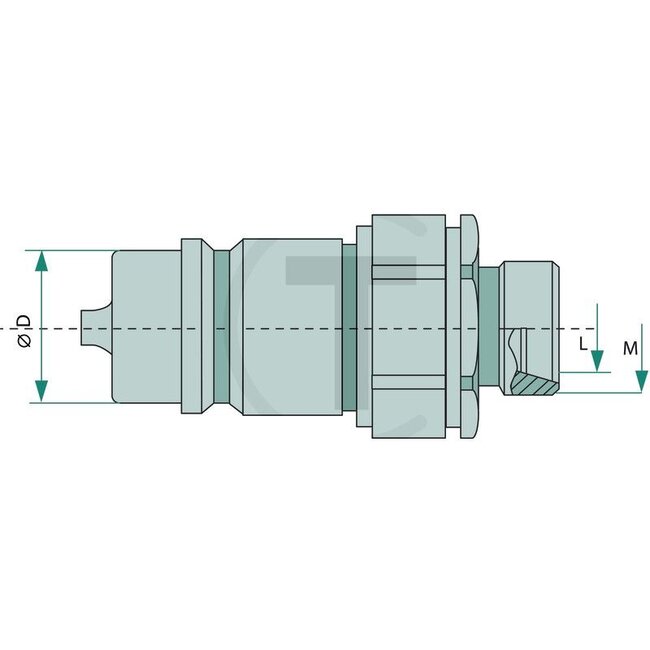 GRANIT Snelkoppeling male 12L M18 x 1,5, DN 12, maat 3, 250 bar | KS12L3