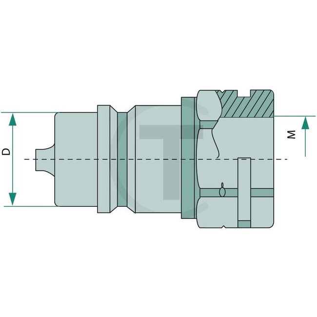 GRANIT Snelkoppeling male binnendraad G 1/2", DN 12, maat 3, 250 bar | KS1/2IR3