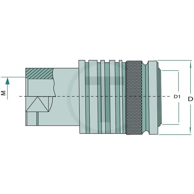 GRANIT KM 3/8 (G3/8") DN12-BG3 - Plug-in coupling sleeve female thread - KM3/8IR3