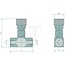 Oleodinamica Marchesini Smoorventiel VRFB - 1/4” BSP, knop - Aansluiting BSP: 1/4”<br />
Q max (l/min): 15<br />
P max (bar): 350