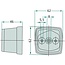 GRANIT Begrenzungsleuchte Vierkant 62 x 62 x 46 mm, Lampe 12V5WS / C5W | 2PG003057-061