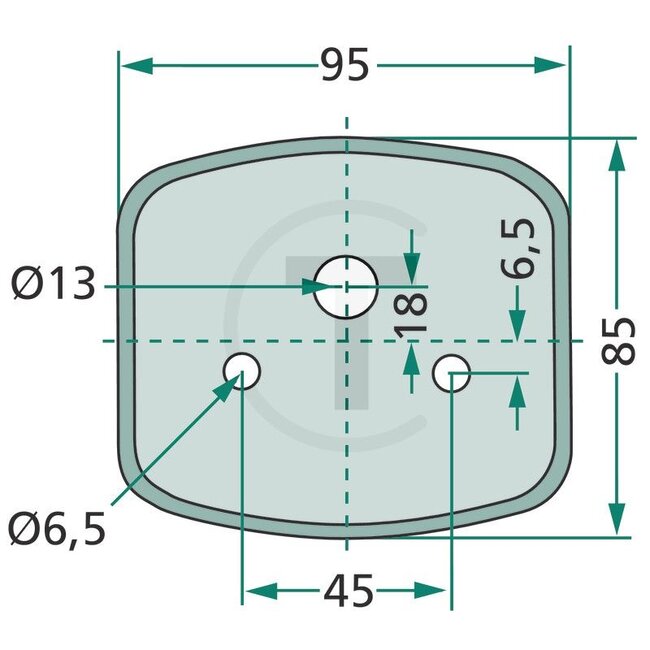 GRANIT Achterlicht rechts 95 x 85 x 62 mm, gatafstand 45 mm, 12 V | 9406600, 940659.0