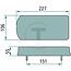 GRANIT LED rear light set - Dimensions W x H x D: 227 x 106 x 55 mm