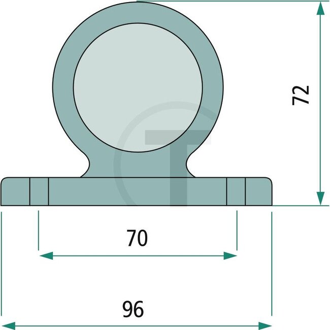 GRANIT LED breedtelicht links / rechts - 2 stuks - 7070010343 | Uitvoering: links en rechts, LED 12 - 24 volt, korte uitvoering, rubber, recht, wit / rood