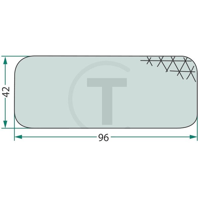 GRANIT Rückstrahler rechteckig rot, 96 x 42 mm, Stärke 6 mm, selbstklebend | 8RA003326-031, 9040K, 848