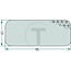 GRANIT Rückstrahler rechteckig rot, 96 x 42 mm, Stärke 6 mm, selbstklebend | 8RA003326-031, 9040K, 848