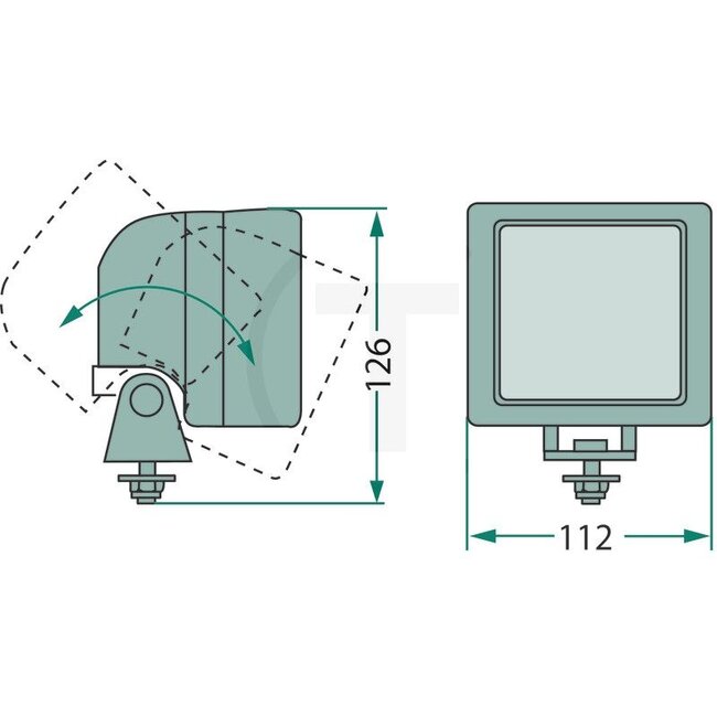GRANIT Work light - Bulb: 12V55W / H3, Bulbs included: -, Light function: Close-range illumination - 441407, 20.10.09