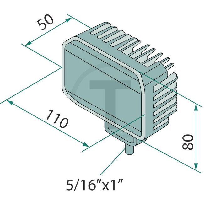 GRANIT Werklamp LED verstraler 19 W, 952 lm, 110 x 80 x 50 mm, 12 / 24 V | 70799251