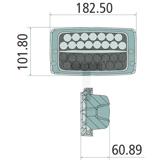 GRANIT Werklamp LED verstraler en breedstraler 2800 lm, IP67 Massey Ferguson | 3713137M1