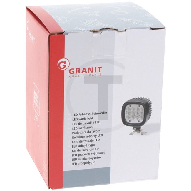 GRANIT LED work lights flood beam 60 W, 4650 lm, 110 x 110 x 85 mm, IP66/IP68