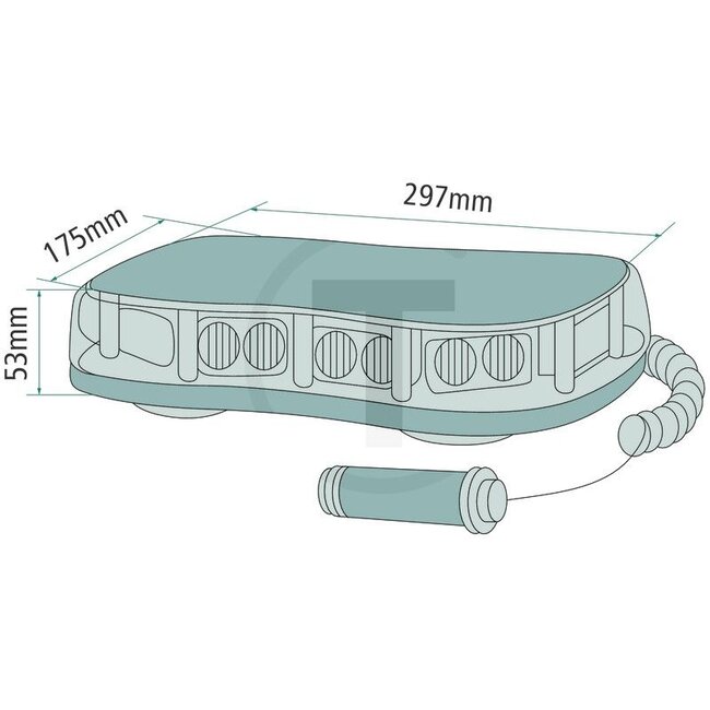 GRANIT Optisches LED-Warnsystem 12 / 24 V, 20 x LED à 3 Watt, IP65