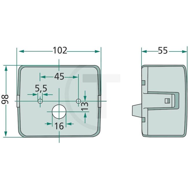 HELLA Achterlicht links / rechts 12 V Claas | 9689980, 968997.0, 9689970, 2SE004623001