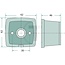 ASPÖCK Achterlicht Squarepoint wit 12 V met reflector | 401474001