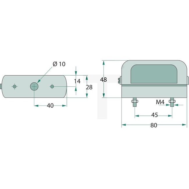 ASPÖCK Kentekenverlichting los met tule, zonder lamp (12V / 5W) - 504261200007, 402524001 | Lamp: C5W | Farmtech Aanhanger 18 ton, 40 km/uur