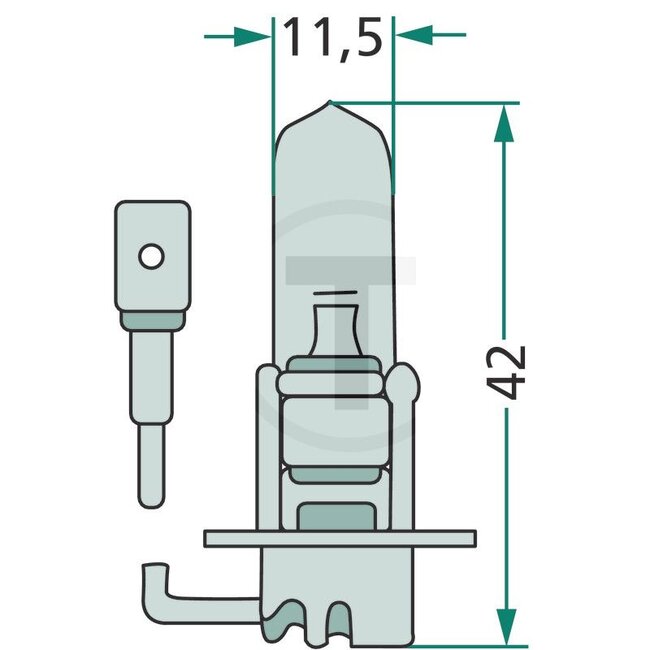 GRANIT Halogeenlamp H3 12 V, 55 W, sokkel PK22s | 41321GRNC1
