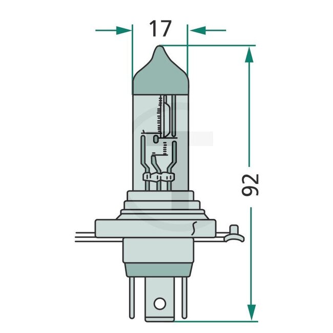 GRANIT Halogeenlamp H4 24 V, 75/70 W, sokkel P43t-38 | 13342GRNC1