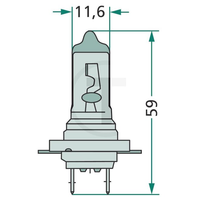 GRANIT Halogen bulb H7 12 V, 55 W, base PX26d, head-, fog-, work lights | 41328GRNC1