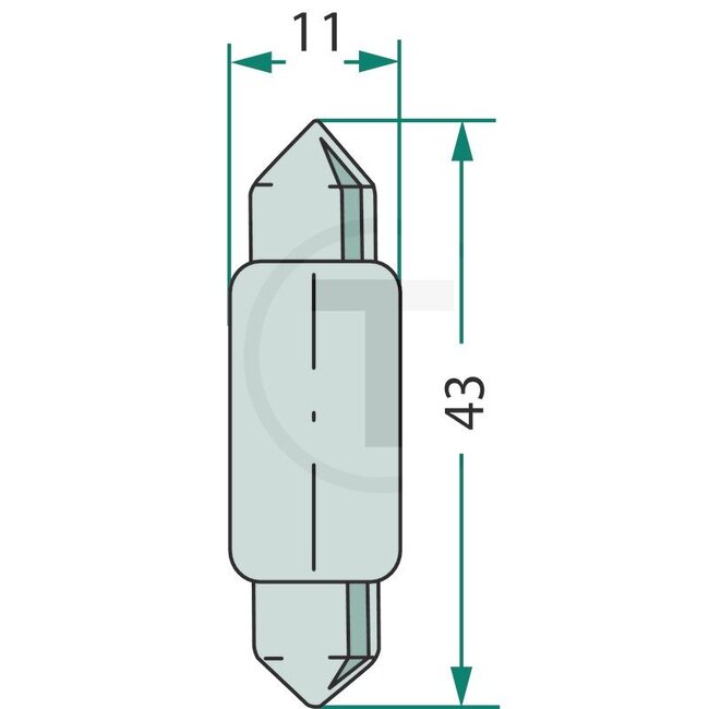GRANIT Sofitte T10,5x42,5 12 V, 10 W, sokkel SV8,5 - 10 stuks - 17314GRNCP