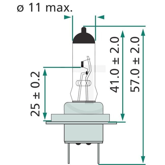 Philips Halogeenlamp H7 12 V, 55 W, sokkel PX26d, groot-, dim en mistlicht | 12972PRC1