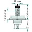 Philips Halogenlampe R2 12V / 45/40W - Spannung: 12 V, Leistung: 45 / 40 Watt, Sockel: P45t-41 - 12475C1