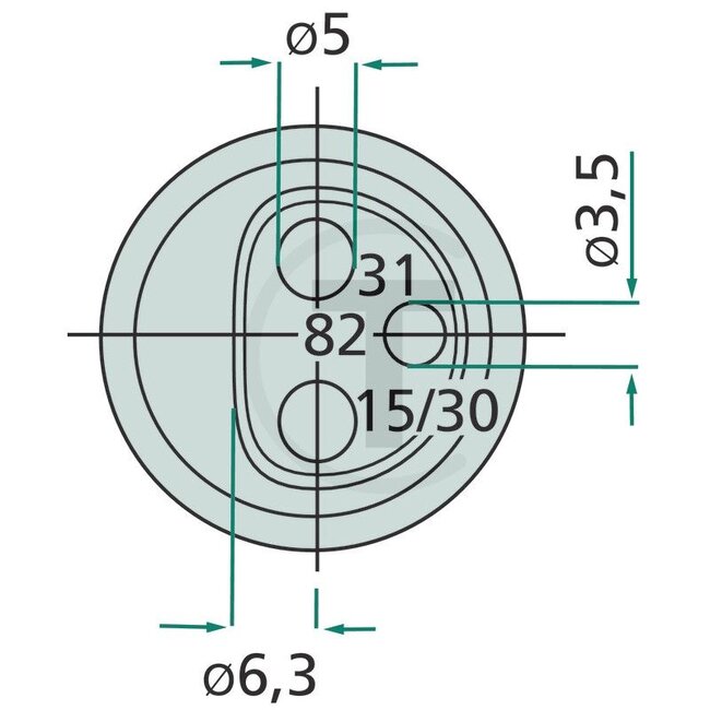 ERICH JAEGER Plug 3-pin plastic 12/24 V, 2 x 25 A + 1 x 6 A | 251100ER, 1028168