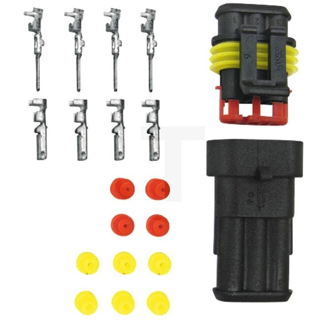 GRANIT Plug connector set 3-pin, IP 67, 24 V