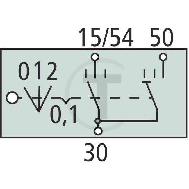 BOSCH Gloei-startschakelaar 12 V / 24 V, inbouw-Ø 22,5 mm - 2 sleutels | 342311007, 0342311007