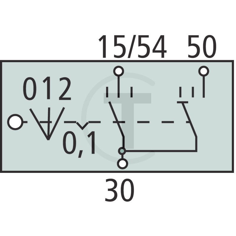 BOSCH Gloei-startschakelaar 12 V / 24 V, inbouw-Ø 22,5 mm - 2 sleutels | 342311007, 0342311007, foto 2 van 2