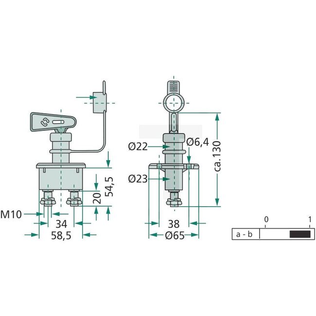 GRANIT Accu hoofdschakelaar 24 V, 500 A / 5 sec, continu 100 A, IP43 | 4.4490, NS65200, 180216, 30.20.15