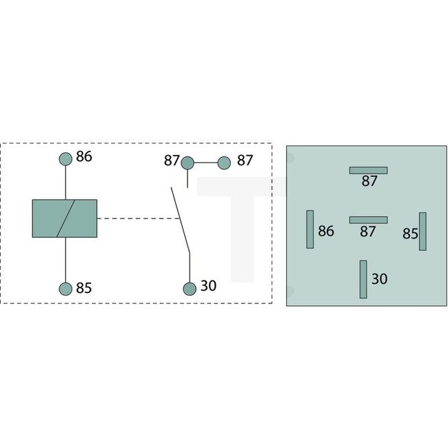 HELLA Relay Make contact - Version: 12 V / 40 A With holder, 4-pin, flat plug connection 6.3 mm - 11324