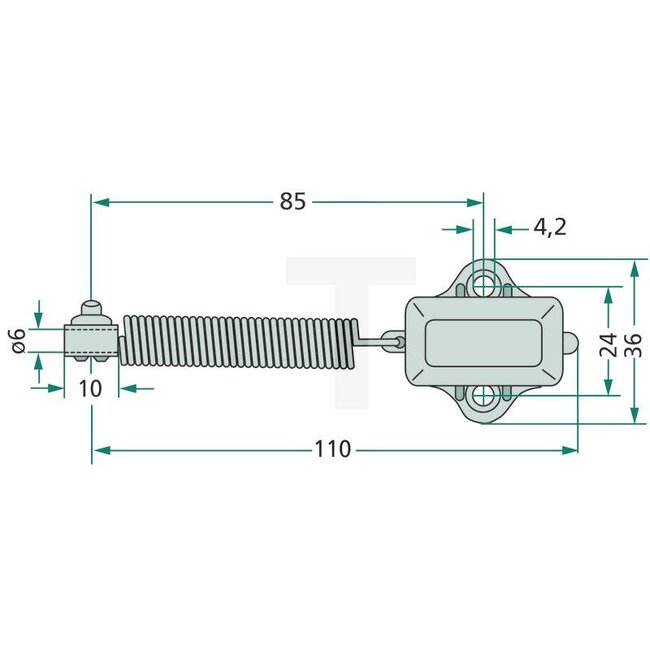 HELLA Remlichtschakelaar mechanisch voor o.a. IHC, John Deere, Massey Ferguson - 15402233, AZ16014, 3058667R92, 969000M1, 6DD001551011