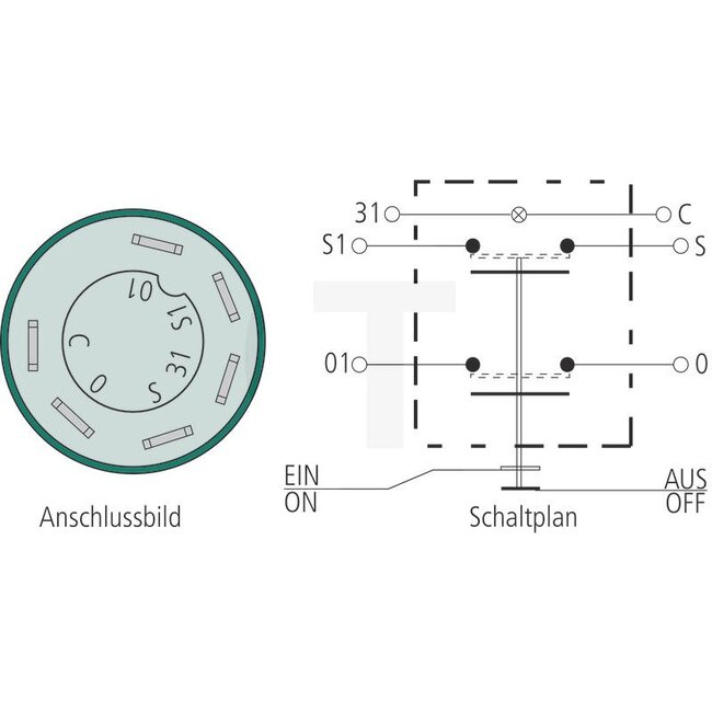GRANIT Druckknopfschalter Beleuchtung (Fernlicht) - 11112100XX