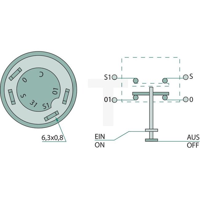 GRANIT Push button switch Lift/lower (button) - 139900580042, 44568, 145100AA01, 11245220XX