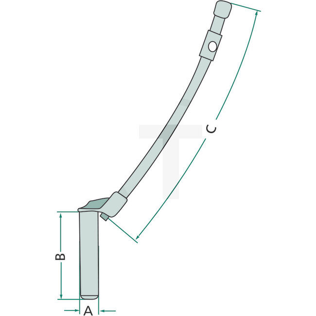 GRANIT Coupling pin curved Ø 31 mm, 150 mm, 480 mm | G312500070032