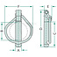 Borgpennen set 5 stuks 6 mm x 41/47 mm - 4990061, X537504825000 | Uitvoering: verzinkt | A: 6 mm | C: 41 mm | F: 47 mm
