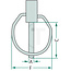 GRANIT Lock pin cat. 2 11 x 52 mm, F 58 mm galvanized | 200232450