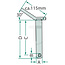 GRANIT Werktuigpen cat. 2 - 28 mm - 135 / 151 mm - 20012880 | Categorie: 2 | A: 28 mm | B: 12 mm | C: 135 mm | D: 151 mm